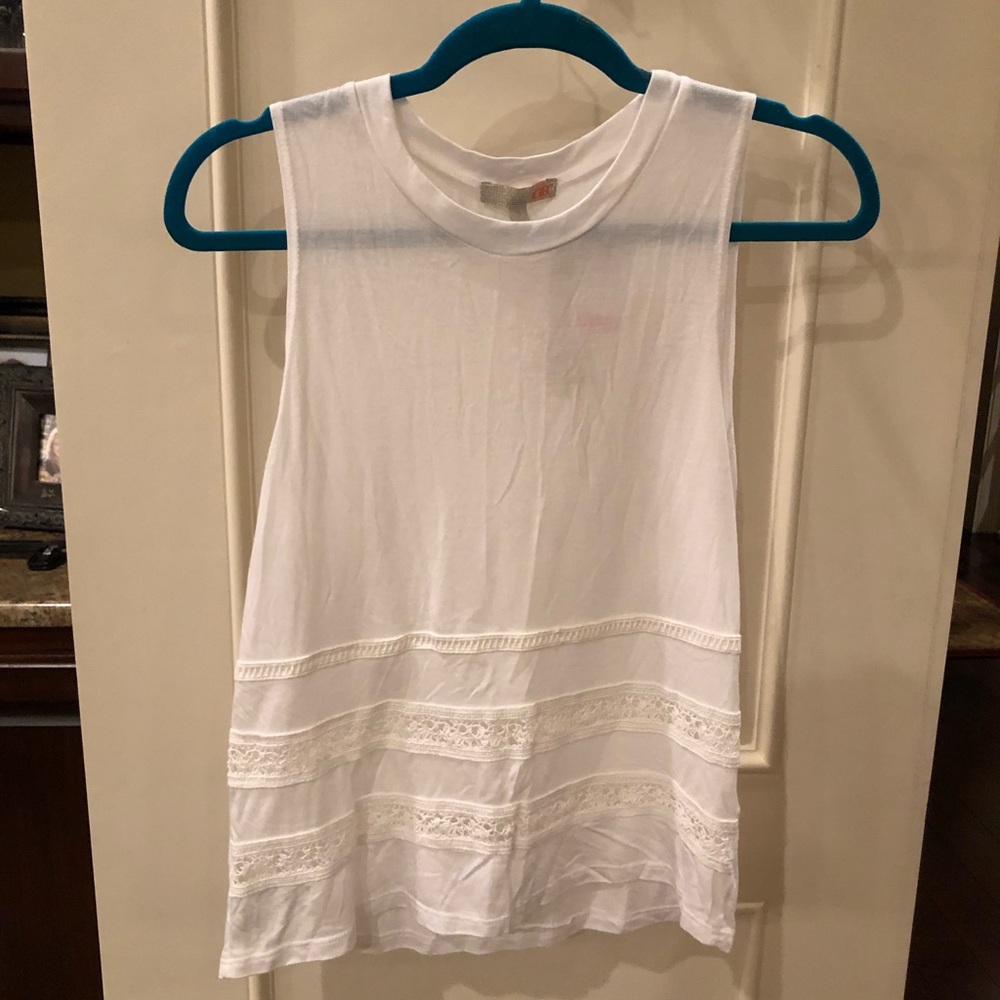 Girls White Tank Top